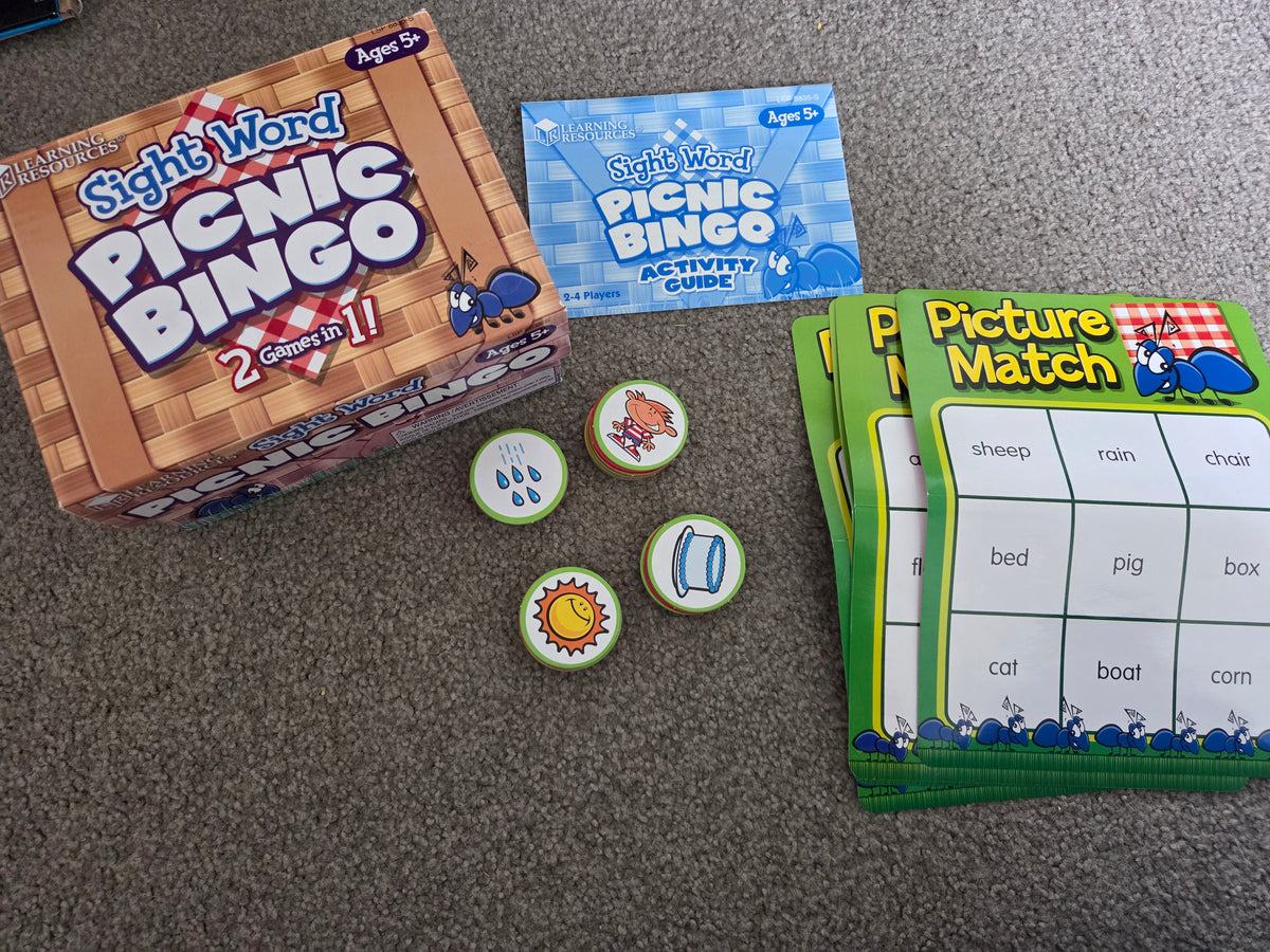 Sight word picnic bingo