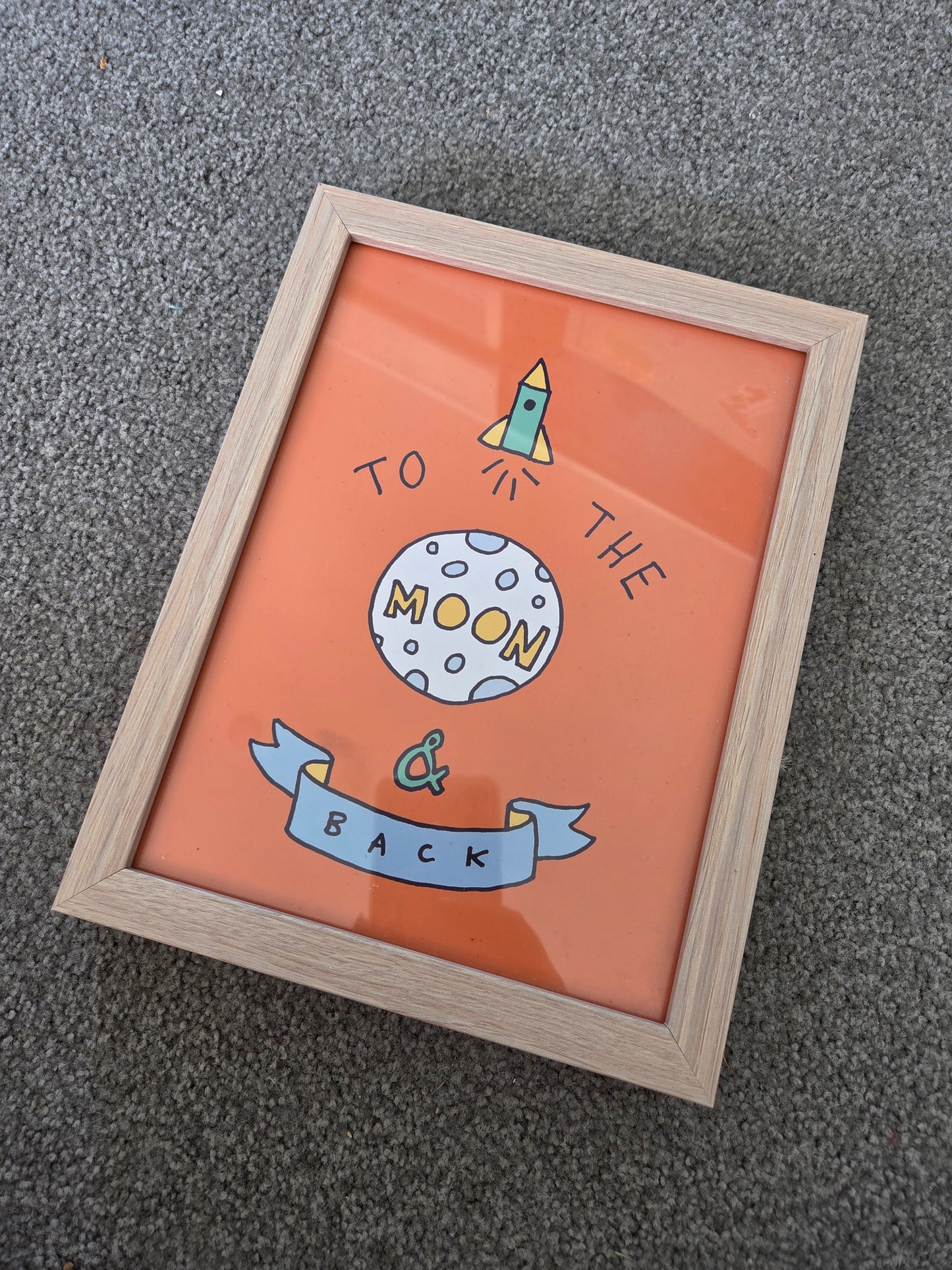 To the moon and back print