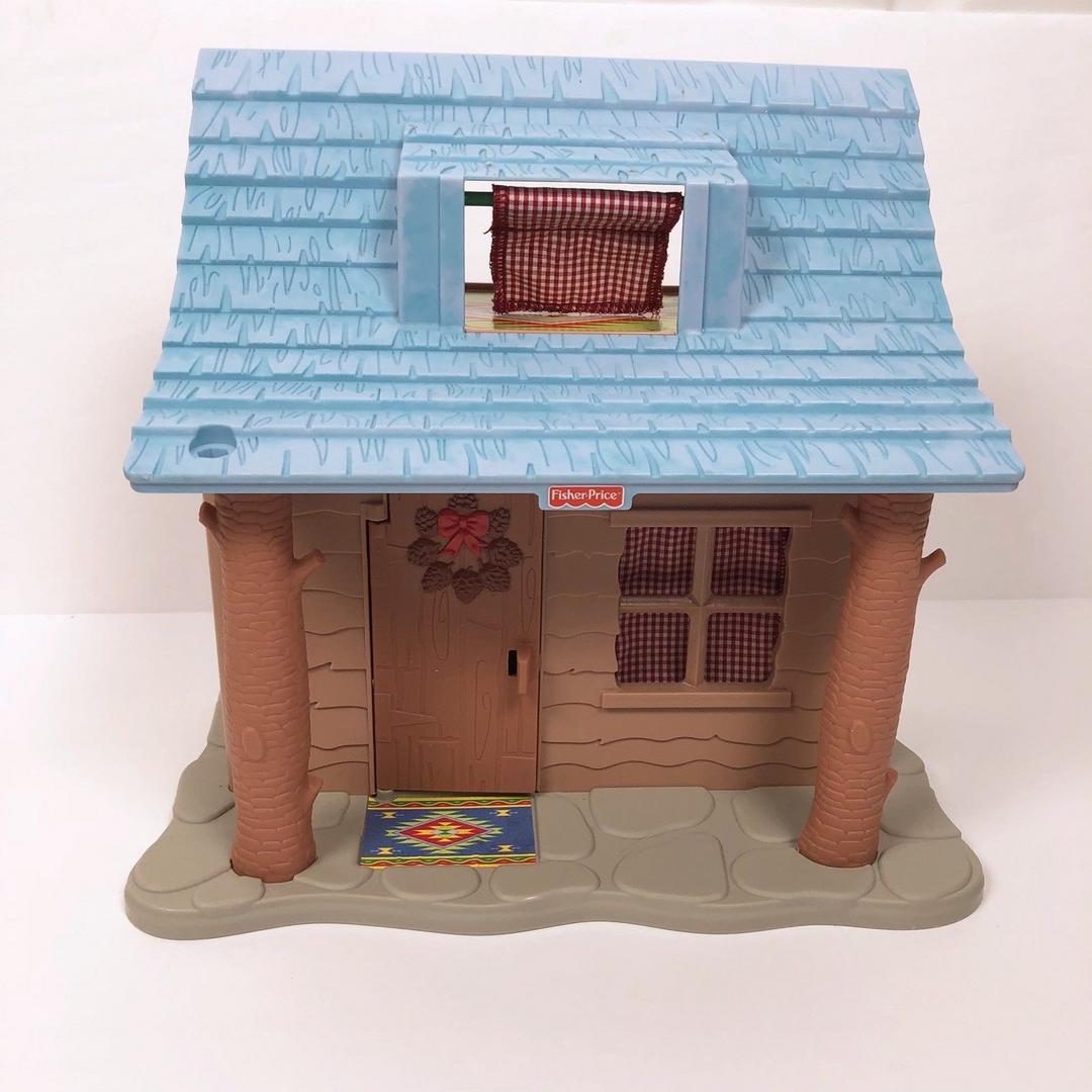 Fisher price loving families log cabin with accessories