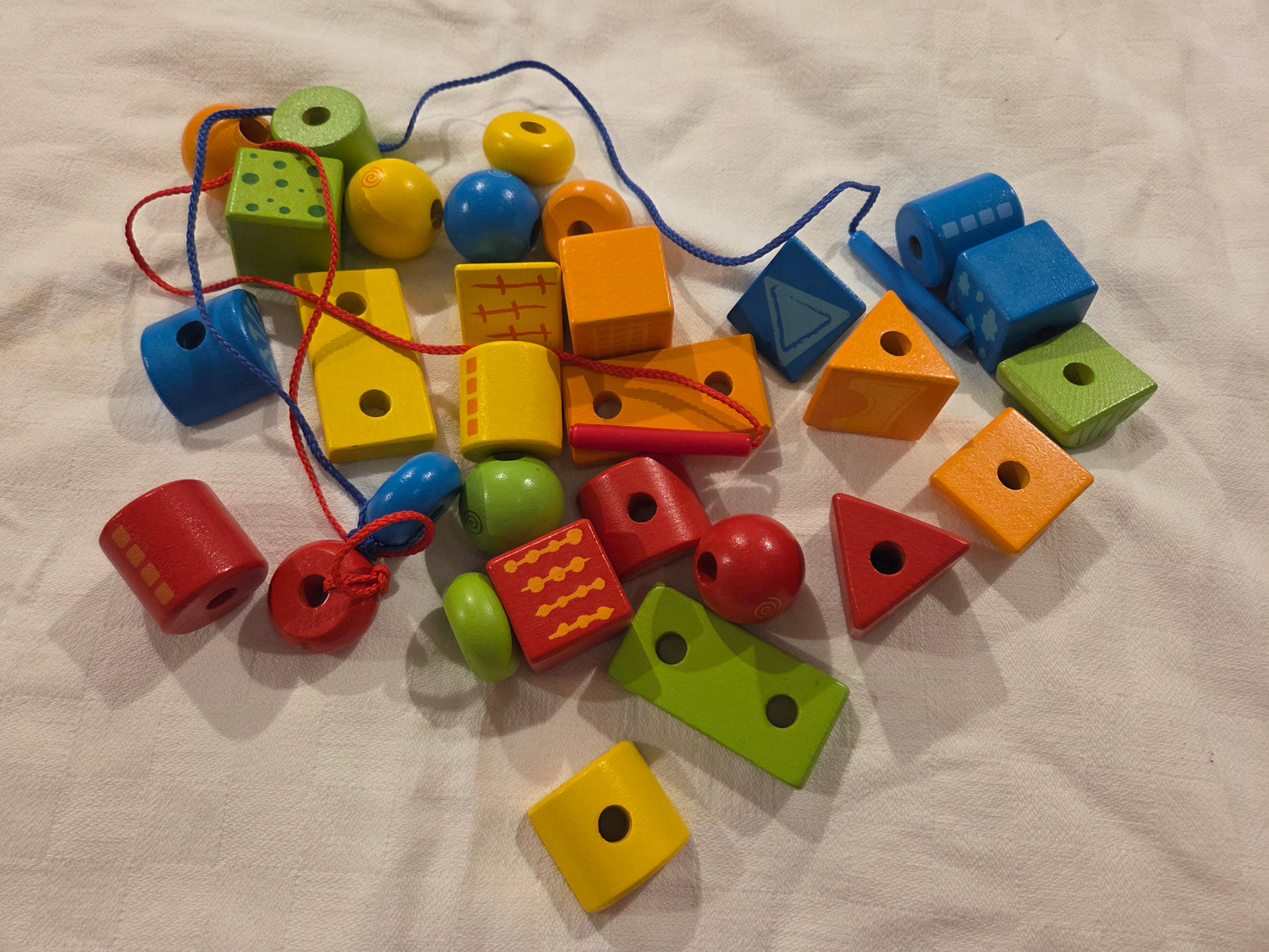 Hape wooden threading beads