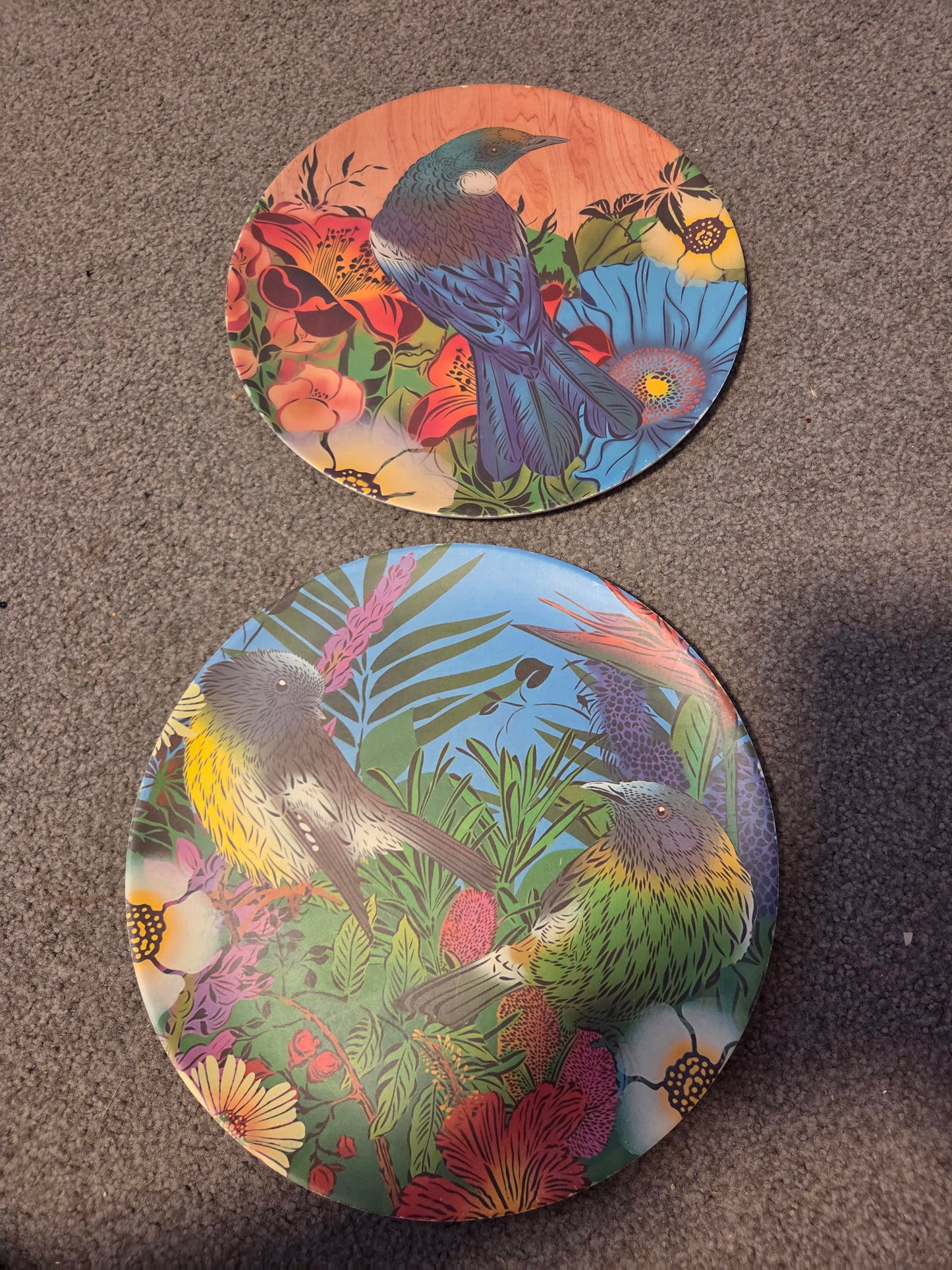 2x flox bamboo plates