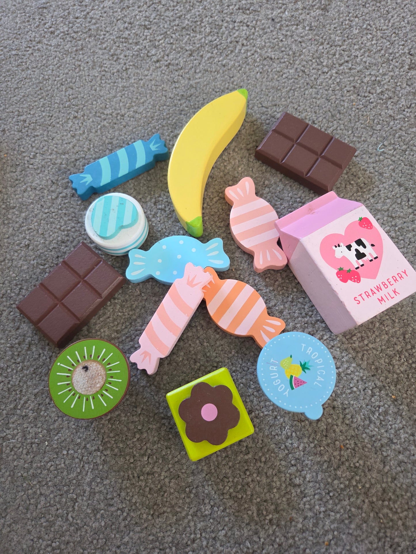 Wooden play food