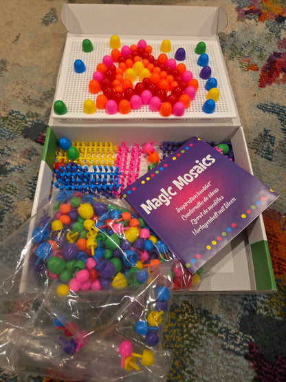 Mosaic peg board activity