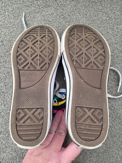 Rainbow high top converse size 2