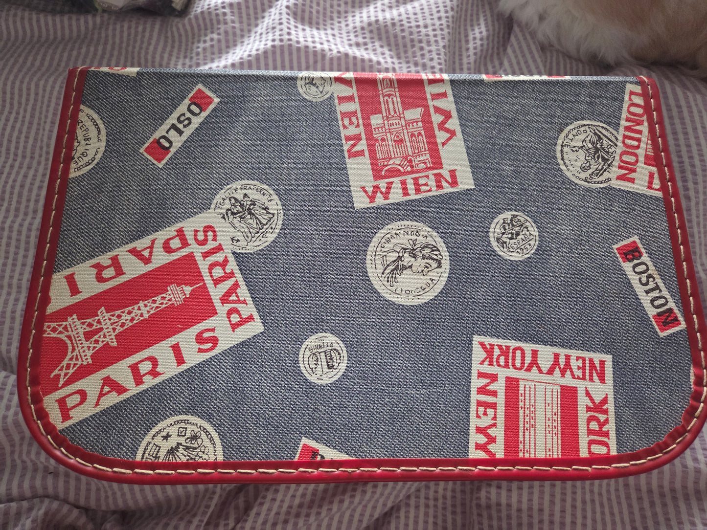 Vintage lockable small suitcase