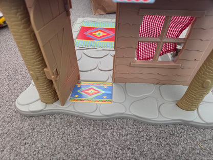 Fisher price loving families log cabin with accessories