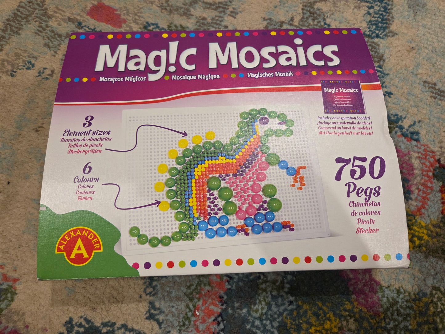 Mosaic peg board activity