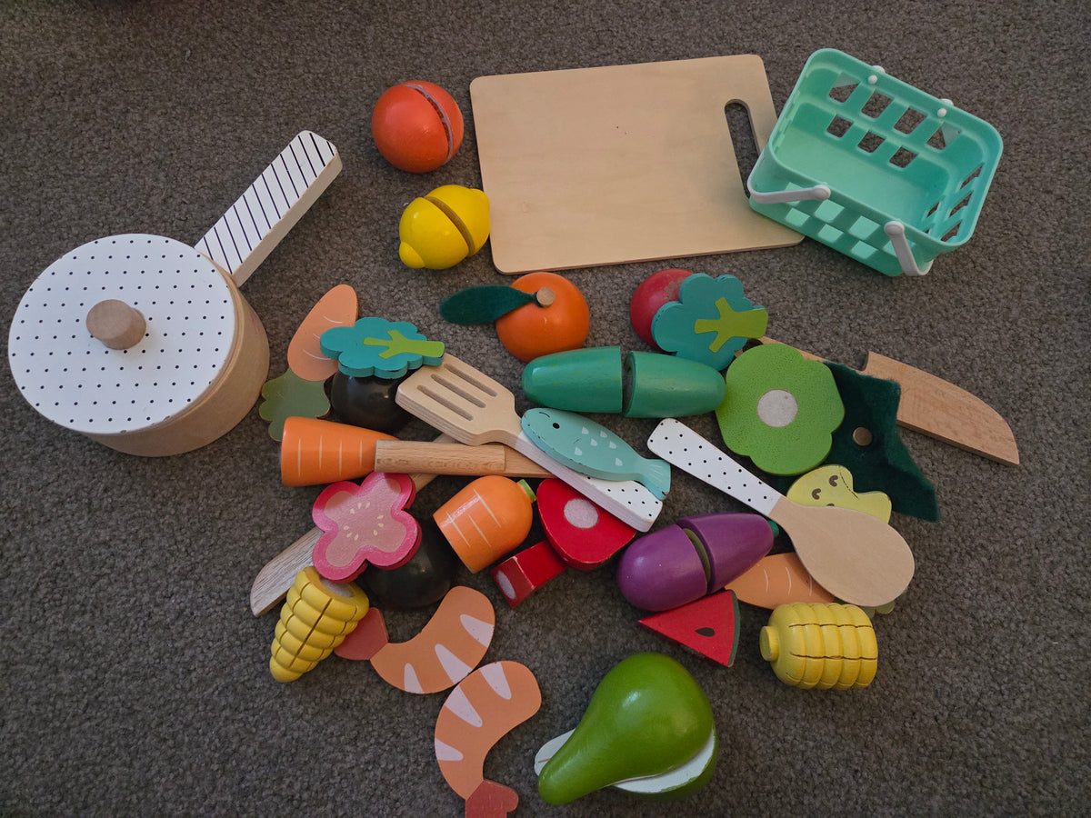 Wooden play food bundle