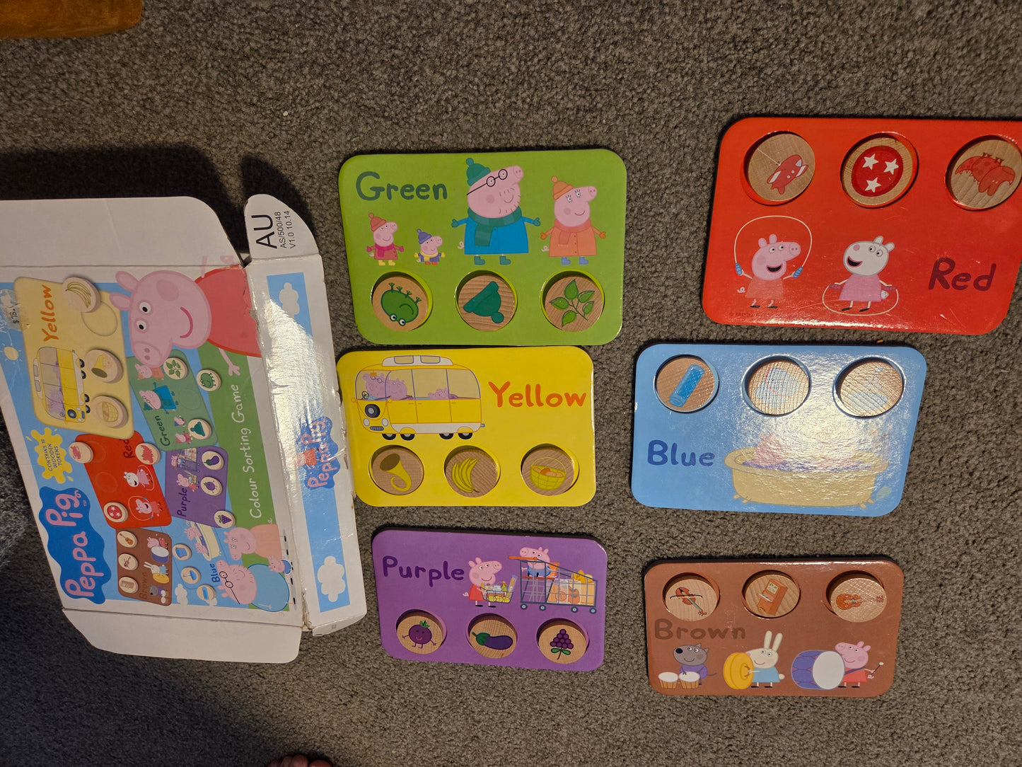 Peppa pig colour sorting game