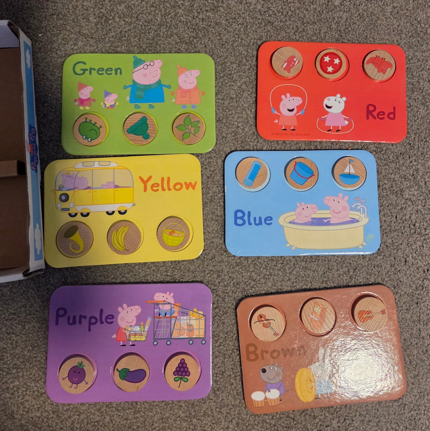 Peppa pig colour sorting game