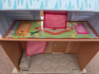 Fisher price loving families log cabin with accessories
