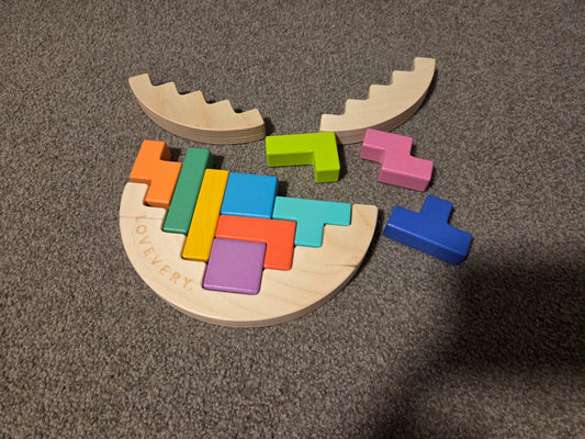 Lovevery wooden wobble puzzle
