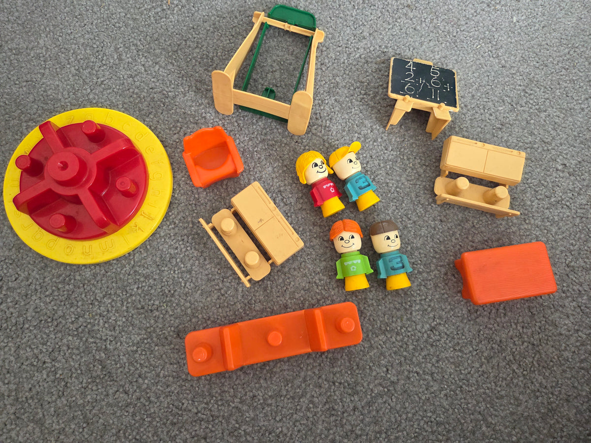 Vintage fisher price school house set