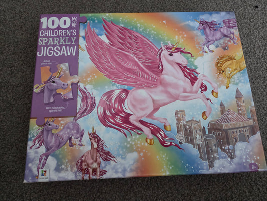 Unicorn glitter puzzle 100 pieces